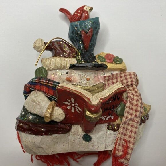 Kurt S Adler Snowtown Snowfolk Loving Couple & Kid Figure snowman carolers - Picture 1 of 11